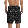 thumbnail image 3 of Kdxio Cool Skull Love Print Mens Sleep Shorts Bottoms Soft Comfy Pajama Wear Pants with Drawstring Pockets, 3 of 7