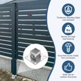thumbnail image 4 of 4Pcs Square Post Base, 2mmT Stainless Steel Flange Bases Deck Post Brackets for Deck Fence Mounting Fits 0.8" x 0.8" Posts Fittings, 4 of 7