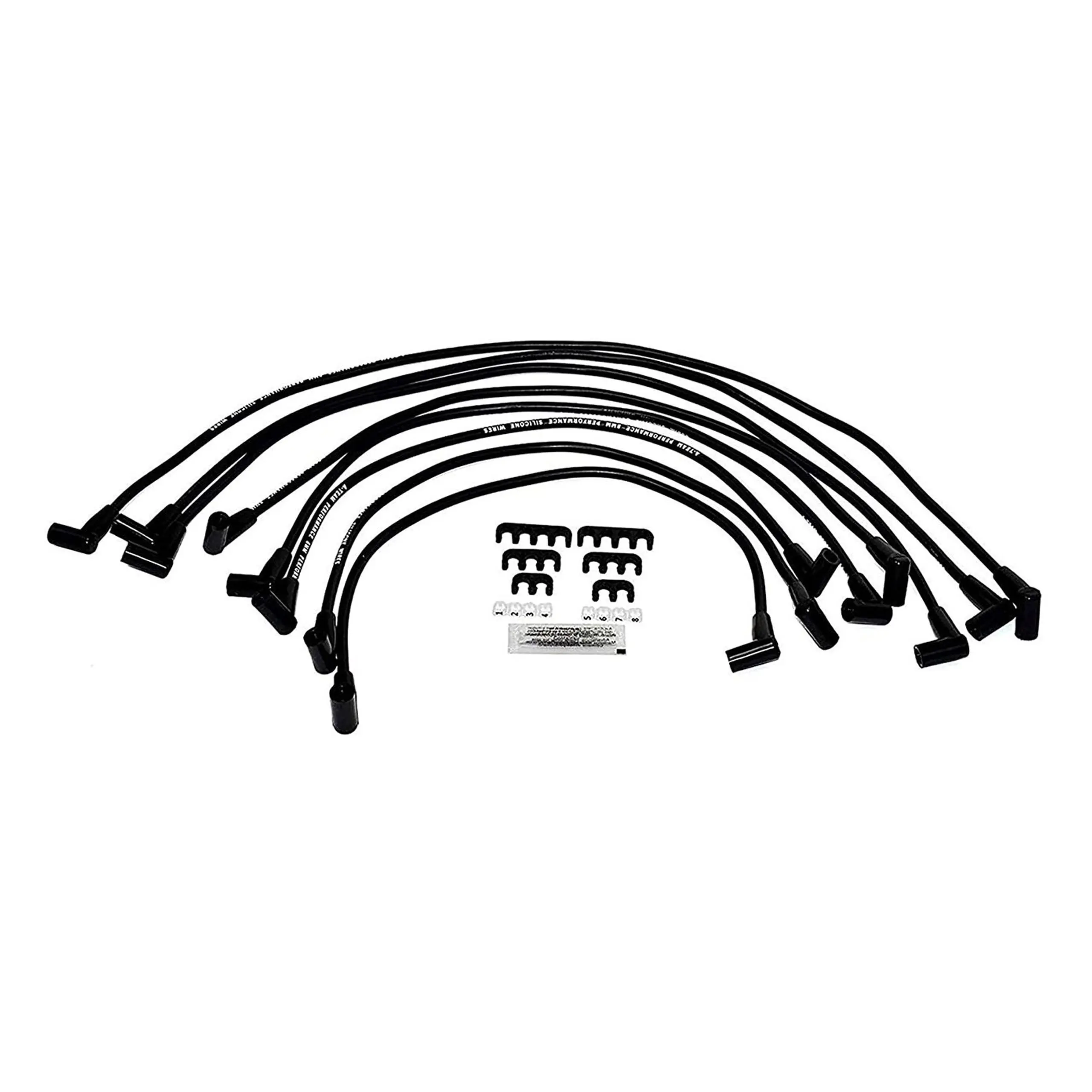 ATeam Performance8.0mm Black Silicone Spark Plug Wires For SBC GMC