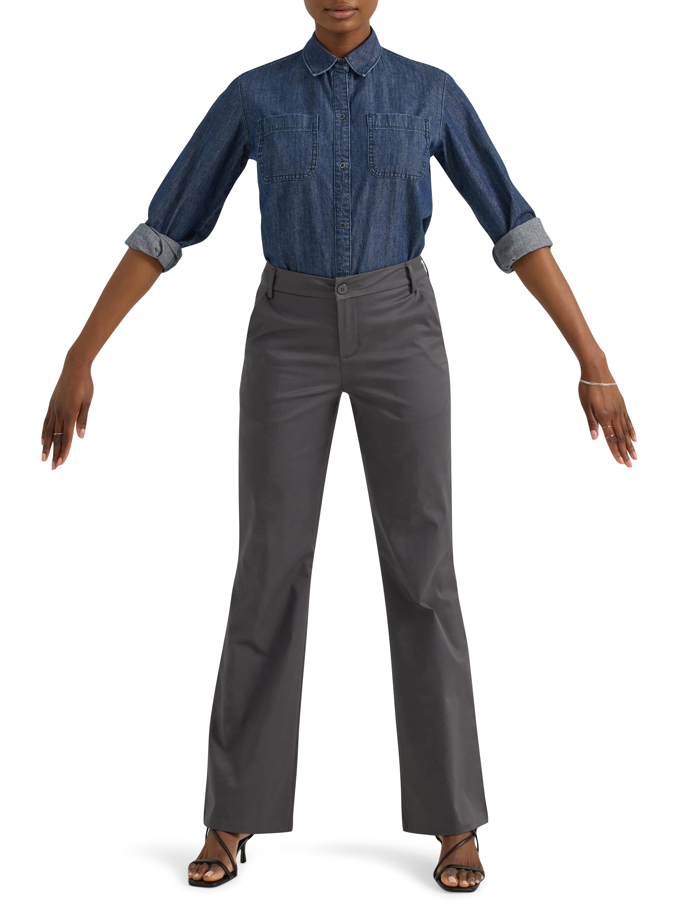 Lee Women's Wrinkle-Free Mid-Rise Bootcut Pant