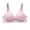Pink, variant on Ribbed Front Closure Bras for Women Striped Color Spaghetti Adjusatble Straps Bralettes Seamless Supportive Full Coverage Bras Pink 36