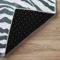thumbnail image 6 of 8' X 10' Grey Zebra Print Shag Handmade Non Skid Area Rug, 6 of 9