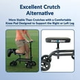 thumbnail image 3 of Economy Knee Scooter - Steerable, Foldable, Dual Brakes, for Surgery Recovery and Injuries, Black, 3 of 10