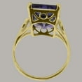 thumbnail image 5 of LBG Solid 14K Yellow Gold Large 16x12mm Octagon cut Synthetic Color Changing Sapphire Ring- Sizes 5 to 12, 5 of 5