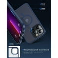 thumbnail image 5 of Magnetic Case for iPhone 13 Pro Max Case [MIL-Grade Drop Tested & Compatible with MagSafe] Translucent Matte Back with Aluminum Alloy Keys, Shockproof 13 Pro Max Phone Case 6.7 Inch, Blue, 5 of 12