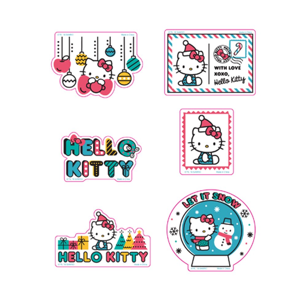 Sticker Hello Kitty Holiday 2018 DieCut Set New ge55764 Walmart