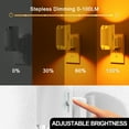 thumbnail image 3 of LOHASLED Set of 2 White & Chrome Amber Night Light with Sliding Dimmer, 3 of 7