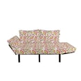 thumbnail image 2 of Art Nouveau Futon Couch, Boho Vibrant Japanese Flower Spring Leaf Foliage Rural Style Art, Daybed with Metal Frame Upholstered Sofa for Living Dorm, Loveseat, Multicolor, by Ambesonne, 2 of 4