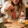 thumbnail image 5 of Cififendec Christmas 26‑Letter Acrylic Hanging Ornaments, Snowman Alphabet Pendant Decor for Xmas Tree Gift Bag Window Holiday Decor, 5 of 5