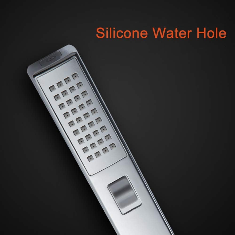 Handheld Shower Rain Head 2 Spray Settings Massage Spa ABS Shower Bathroom Shower Accessories Pressurized Water-Saving Shower Faucet,Chrome
