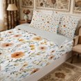 thumbnail image 2 of Manfei Cottagecore Blossom Zipper Twin Comforter Sets with Fitted Sheet and 2 Pillowcases,Vintage Flowers Leaves Zipper Bedding Set,Reversible, 2 of 7