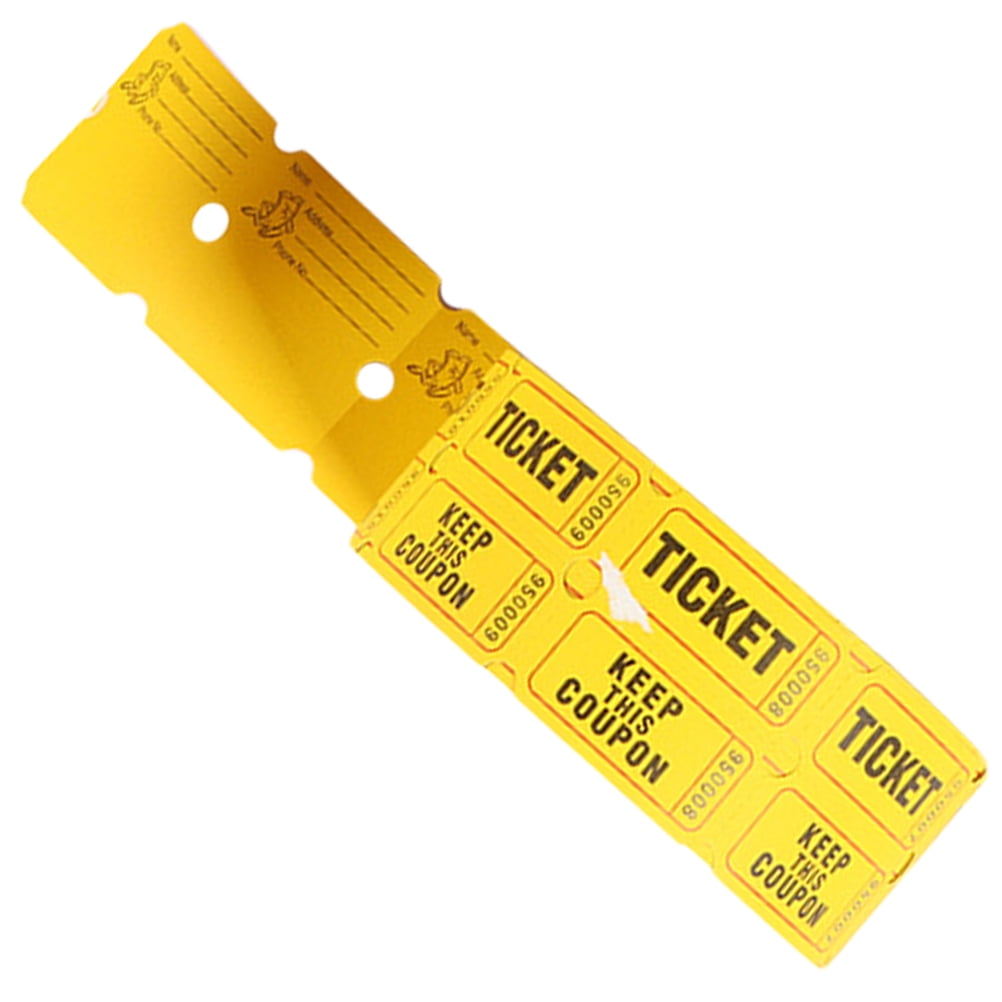 未使用品 ラッフルチケット Raffle Tickets 2000組B-0463 Walmart's Yellow Double-Sided Raffle Ticket Roll: 2000