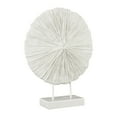 thumbnail image 6 of 18" x 23" Cream Resin Textured Round Coral Sculpture with Elevated Stand, by DecMode, 6 of 12