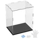 thumbnail image 1 of Caja de Exhibición de Acrílico de 1 Paquete, 7.9x5.9x9.8 Pulgadas/20x15x25cm Caja de Exhibición Transparente de Acrílico con Base de Madera Negra [Negro, Transparente], 1 of 6