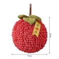 thumbnail image 6 of Joernso Chenille Hand Towel Cute Persimmon Fruit Super Absorbent Soft Shaggy Hanging Loop Quick Drying Bathroom Kitchen Towel New Year Gift, 6 of 8
