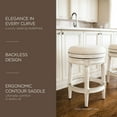 thumbnail image 2 of Open Box Maven Lane Pullman Backless Swivel Bar Stool White Oak, Bar Height, 2 of 6