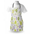 thumbnail image 3 of Floral Apron Funky Flowers Pattern Nature Essence Beauty Blossoms Spring Image, Unisex Kitchen Bib Apron with Adjustable Neck for Cooking Baking Gardening, Lilac Apple and Olive Green, by Ambesonne, 3 of 3