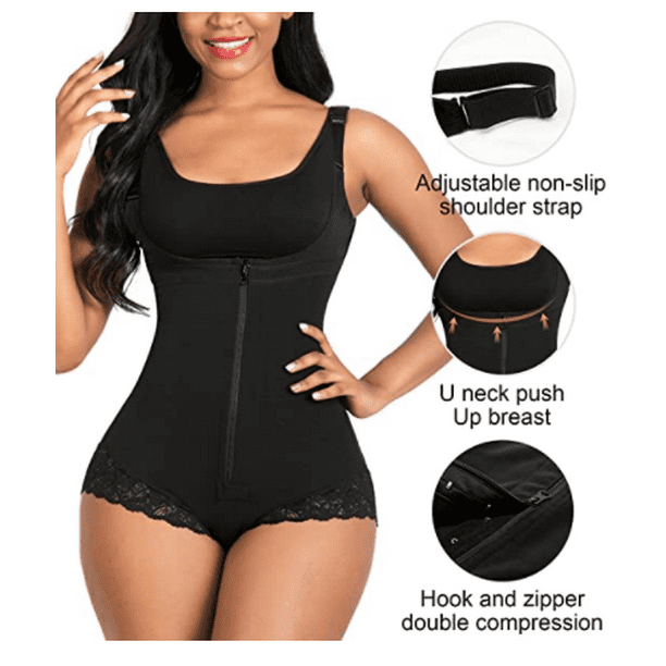 Shapewear for Women Tummy Control Zipper Open Bust Bodysuit