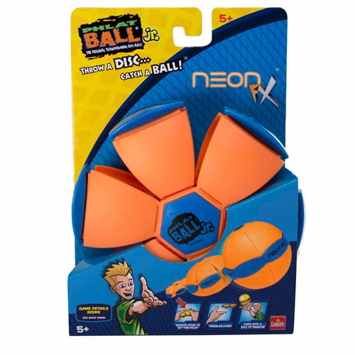 Phlat Ball Jr Neon Orange Flat Flying Disc Ball Beach Garden Toy 
