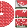 thumbnail image 6 of 30 Inch Christmas Tree Skirt – Velvet Plush Tree Mat, Soft Thickened Polyester with Red Ties, Single-Sided Printing, Available in 30in/36in/48in, Perfect for Holiday Xmas Tree Decoration, 6 of 7