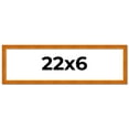 thumbnail image 2 of 22x6 Honey Brown Real Wood Picture Frame Width 0.75 inches | Interior Frame Depth 0.5 inches |, 2 of 8