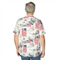 thumbnail image 3 of Men's American Flag 100% Cotton Button-Down Short Sleeve Patriotic Shirt, 3 of 4