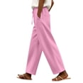 thumbnail image 7 of ZSQDM Women's Casual Pants Men's Casual Shorts Pink women casual pants Polyester S, 7 of 7