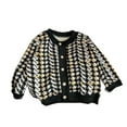 thumbnail image 2 of Cethrio Kids Girls Cardigans Sweaters, Long Sleeve Lightweight Cotton Kids Coats Black Size 3 T, 2 of 3