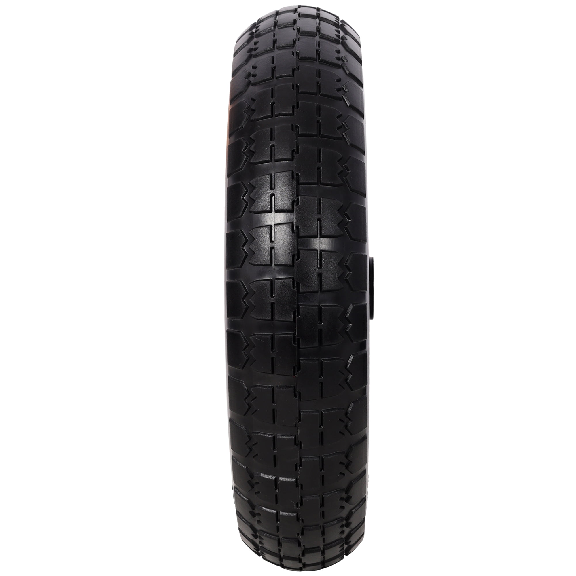 Leumius 4-Pack 13in Flat-Free PU Foam Tires Fit Wheelbarrow for Garden Wagon Cart, Hand Trucks and Utility Cart with 3/4" and 5/8" Bearings Kit