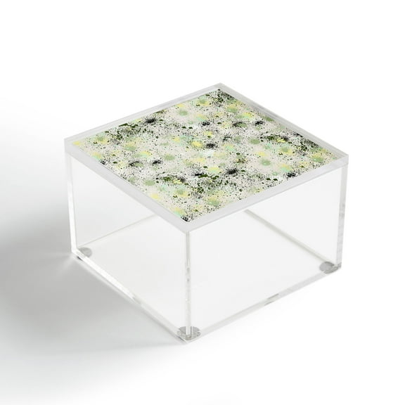Society6 Ninola Design Ink Splatter Lime Banana Acrylic Box