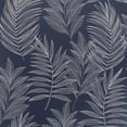 thumbnail image 2 of Linear Leaves Navy Wallpaper, 2 of 5