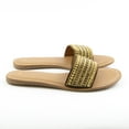 thumbnail image 2 of Skyline Collection Women's Hand Beaded Gold Memory Foam Sandals, Size 9, 2 of 4