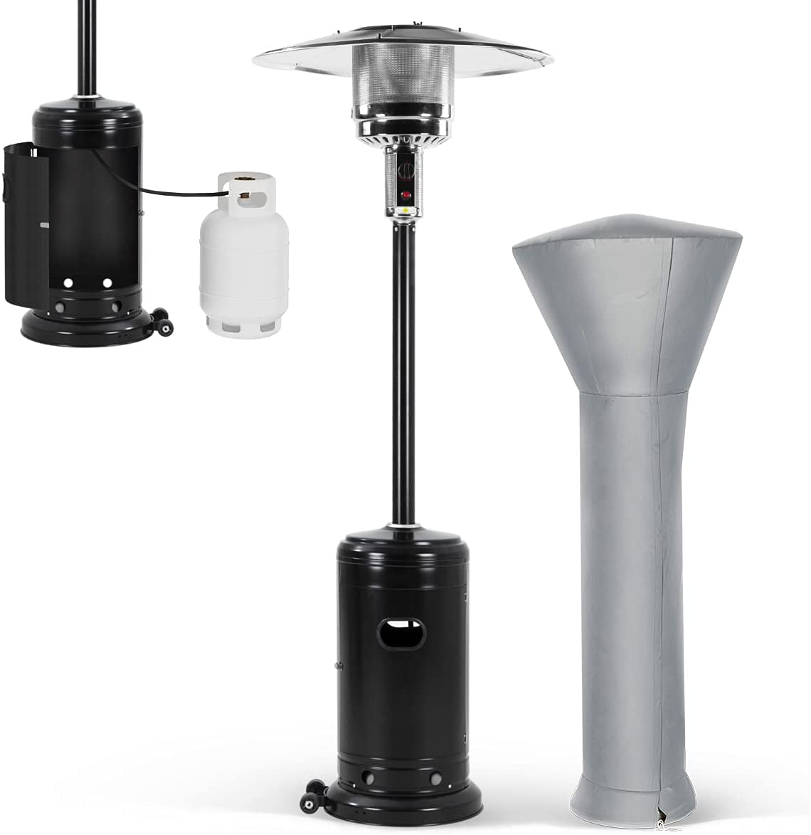 PAMAPIC Patio heater, 46000 BTU Stainless Steel Propane Patio heater