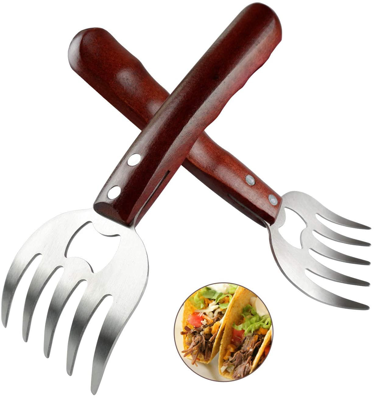 Meat Shredder Claws BBQ Meat Claw Pulled Pork Claws Ideal Kitchen Handlers Tool for Roasting 2PCS Beef Turkey Grilling and Baking,Shredding BBQ Pork 
