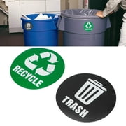 Dioche SelfAdhesive Environmental Recycle Decal, Home Decoration Trash Sign Decal, For Home Office School Work