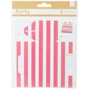 DIY Party Bakery Treat Boxes 3.5"X4"X1.75" 6/Pkg-Pink & White, Pk 3