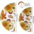 thumbnail image 3 of FMSHPON PumpkinSunflower Xmas Christmas Tree Skirt Stand Mat for Holiday Party Decoration Indoor Outdoor 48 inches, 3 of 6