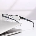 thumbnail image 2 of Semi-Rimless Metal Reading Glasses, Anti Blue Light Business Eyeglasses for Men, 2 of 5