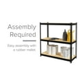 thumbnail image 2 of Space Solutions 1000 Riveted Metal Shelving 3-Shelf Unit 12D x 30W x 30H Black, 2 of 5