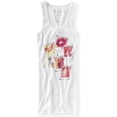 thumbnail image 1 of Aeropostale Racer Back Pictures Tank Top para mujer, blanco, mediano Aeropostale Camiseta sin mangas, 1 of 1