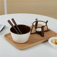 thumbnail image 2 of Injueey Vasos para fondue de chocolate con tenedores – Vasos para fundir chocolate, gran capacidad – Ideales para postres, reuniones, Teteras Circular A Blanco-B, 2 of 6