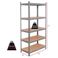 thumbnail image 6 of Gymax 72'' Set of 4 5-tier Steel Garage Shelf Metal Storage Adjustable Unit 4 PCS, 6 of 10