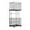 Black, variant on Lipstore 2 Tier Laundry Cart Laundry Clothes Basket Organization Mobile Shelving Unit for White