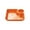Orange, variant on Multi-Compartment Serving Tray with Sauce Dish - Ideal for Dumplings, Snacks, Chicken & Fries - Durable Plastic Divided Plate with Ketchup Section - Perfect for Parties & Picnics,White