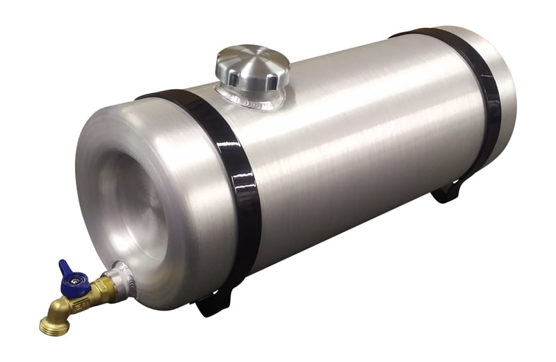 Camping Dog Box Stock Trailer Round Aluminum 9.5 Gallon Water Storage Tank Camping Dog Box Stock Trailer Round Aluminum 9.5 Gallon Water Storage Tank