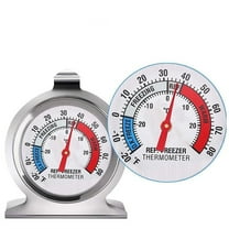 AJKSFHIU Refrigerator Freezer Thermometer,Refrigerator Thermometers Easy Read, Classic Fridge Analog Thermometer Large Dial with Red Indicator Thermometer for Freezer Refrigerator Cooler