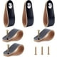 thumbnail image 1 of 6 tiradores de cuero para cajones de armario, puertas, muebles, cajones, armarios, con tornillos para evitar colisiones, color negro., 1 of 9
