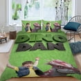 thumbnail image 2 of Dino Dan Conjunto de sábanas temático, trío de piezas, cómodo y amigable con la piel, diseño único, regalo de decoración para el hogar para familiares, amigos y fans, 90 cm * 190 cm, 2 of 6