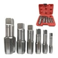 thumbnail image 2 of 6 Piece N PT Pipe Tap Set 1in 3/4in 1/2in 3/8in 1/4in 1/8in Pipe Tap Set Car Bon Steel Thread Tapping Tool Kit For PVC Pipe, 2 of 6