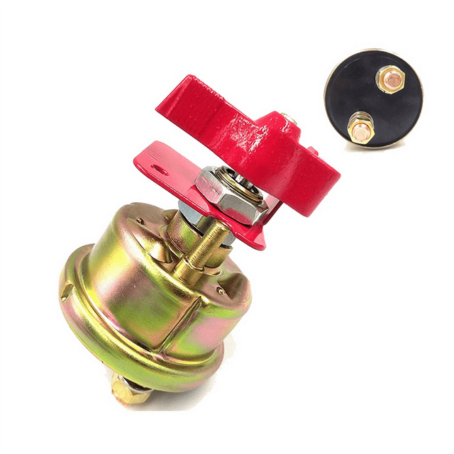 2X Universal Forklift Excavator-Marine Battery Disconnect Switch with Lock Bracket Power Cut Off Battery Switch Metal
